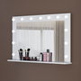 Hanah Home EF110 - 5167 Mesa de maquillaje blanca con 13 focos